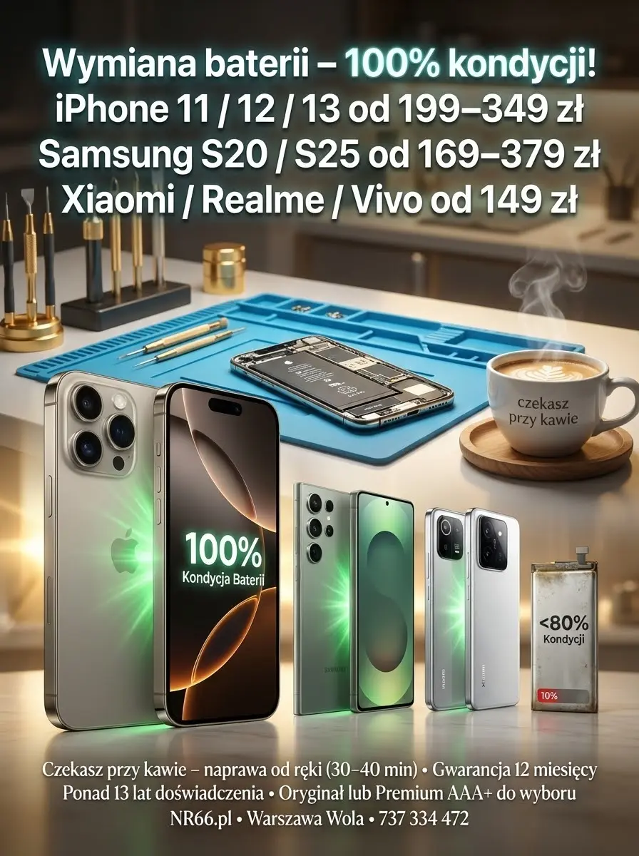 Wymiana baterii w telefonie Warszawa